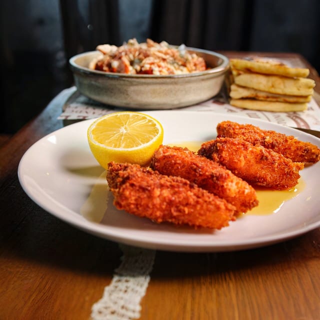 Fried Saganaki Cheese.