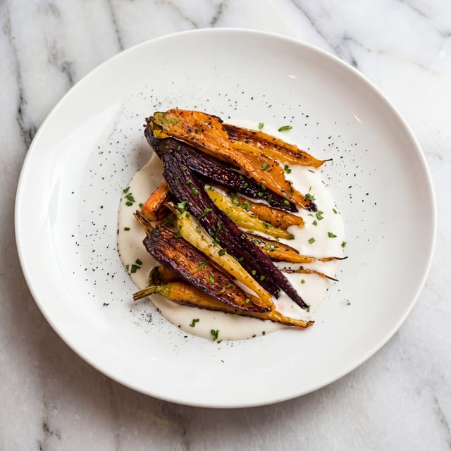 Roasted Heirloom Carrots.